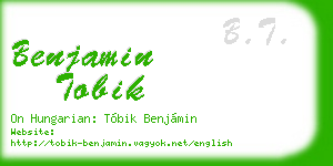 benjamin tobik business card