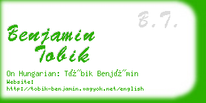 benjamin tobik business card